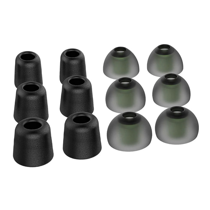 NEW BEE 6 Pairs S/M/L In Ear Memory Foam Silicone Ear Tips Noise Blocking Earbuds Caps - Black - 5
