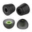 NEW BEE 6 Pairs S/M/L In Ear Memory Foam Silicone Ear Tips Noise Blocking Earbuds Caps - Black - 6