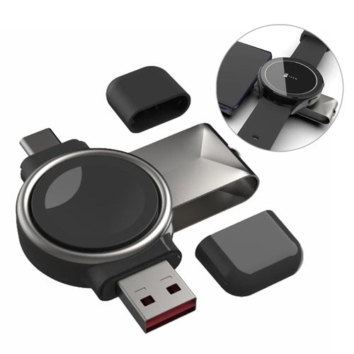 T304-S USB+Type-C 2 in 1 Magnetic Wireless Fast Charger for Samsung Galaxy Watch 3 4/Galaxy Watch Active 1 2 - 1