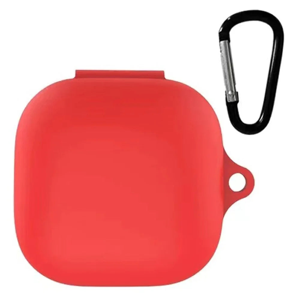 Full Protective Silicone Shockproof Portable Cover with Keychain for Beats Fit Pro - Red - 1