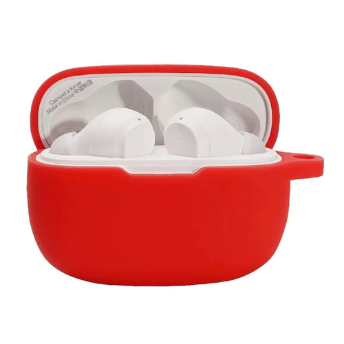 Shockproof Silicone Case Anti-scratch Protective Sleeve Cover for JBL Wave 200TWS Bluetooth-compatible Earphones - Red - 1