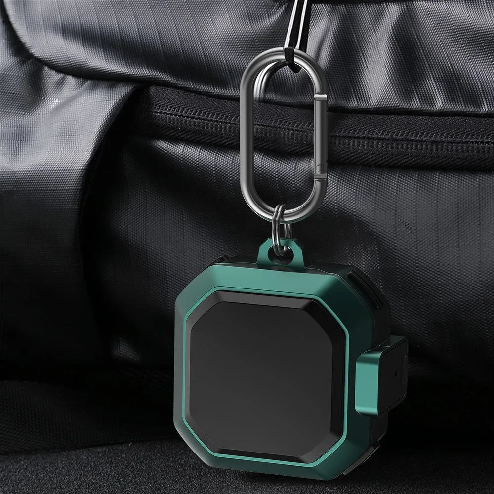 Snap-on Lid Design Anti-drop Wireless Earphone Protective Cover Case with Hanging Buckle for Samsung Galaxy Buds2/Live/Pro - Style 1 - 4