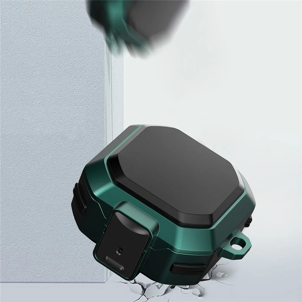 Snap-on Lid Design Anti-drop Wireless Earphone Protective Cover Case with Hanging Buckle for Samsung Galaxy Buds2/Live/Pro - Style 1 - 7