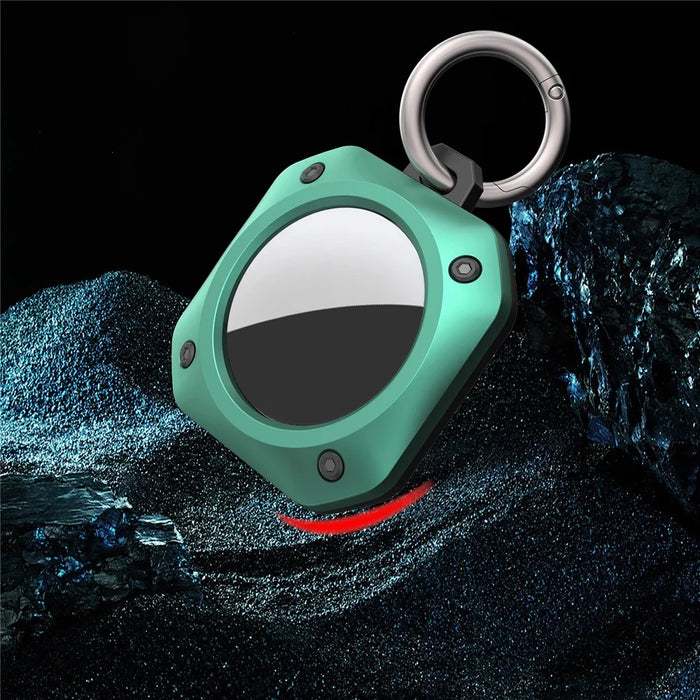 Anti-Drop TPU Protective Case Cover with Key Ring for Apple AirTag Bluetooth-compatible Locator - Green - 5