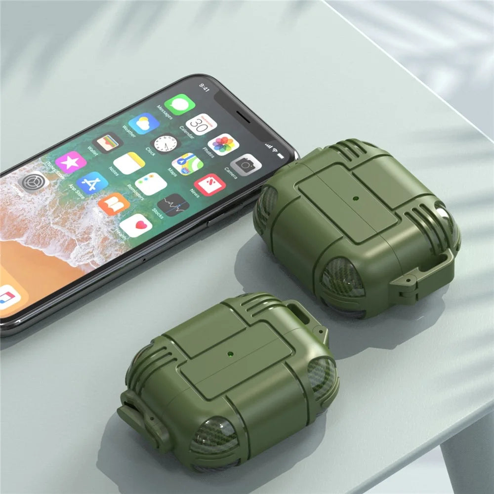 Stylish Bluetooth-compatible Earphone TPU Anti-drop Protective Cover Shell with Lanyard for AirPods Pro - Green - 6