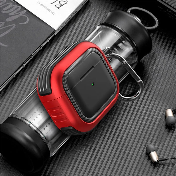 Bluetooth-compatible Earphone Anti-drop TPU+PC Protective Case Cover with Hanging Buckle for AirPods 3 - Style 1 - 3