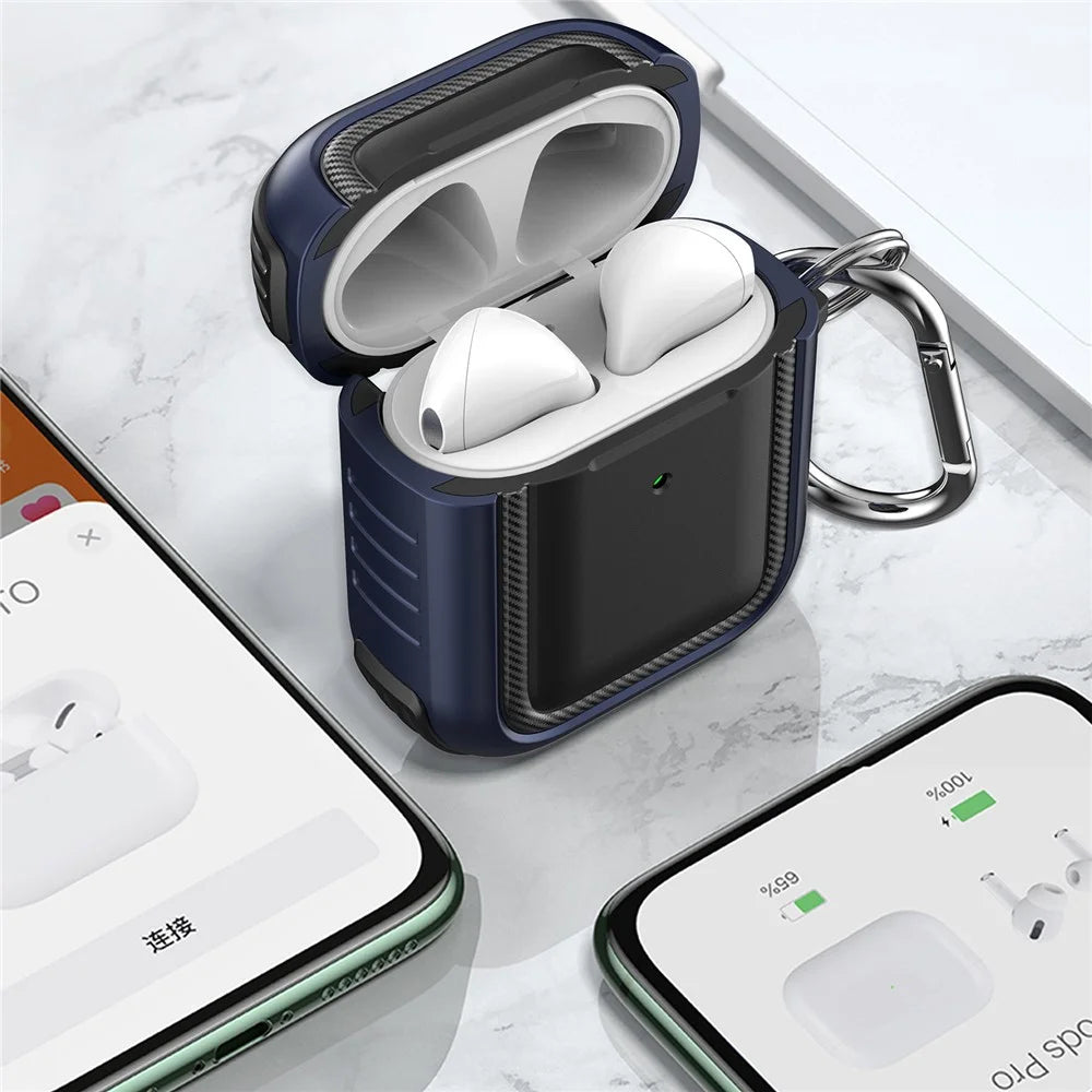 Fashion TPU+PC Anti-drop Dust-proof Wireless Earphone Case Protective Cover for Apple AirPods with Charging Case (2016)/(2019) / AirPods with Wireless Charging Case (2019) - Style 1 - 7