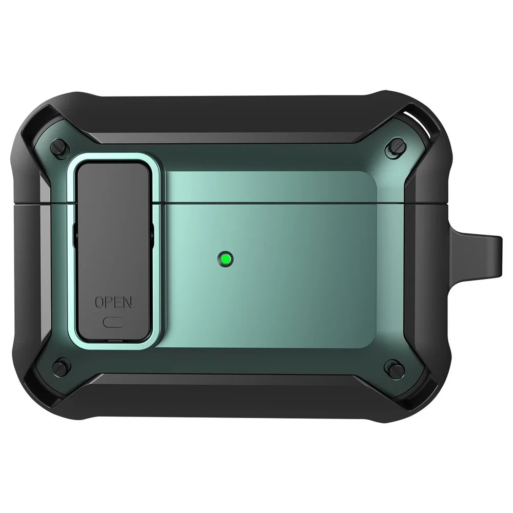Wireless Earphone Anti-drop TPU+PC Protective Cover Case with Snap-on Lid Design for AirPods Pro - Style 1 - 1