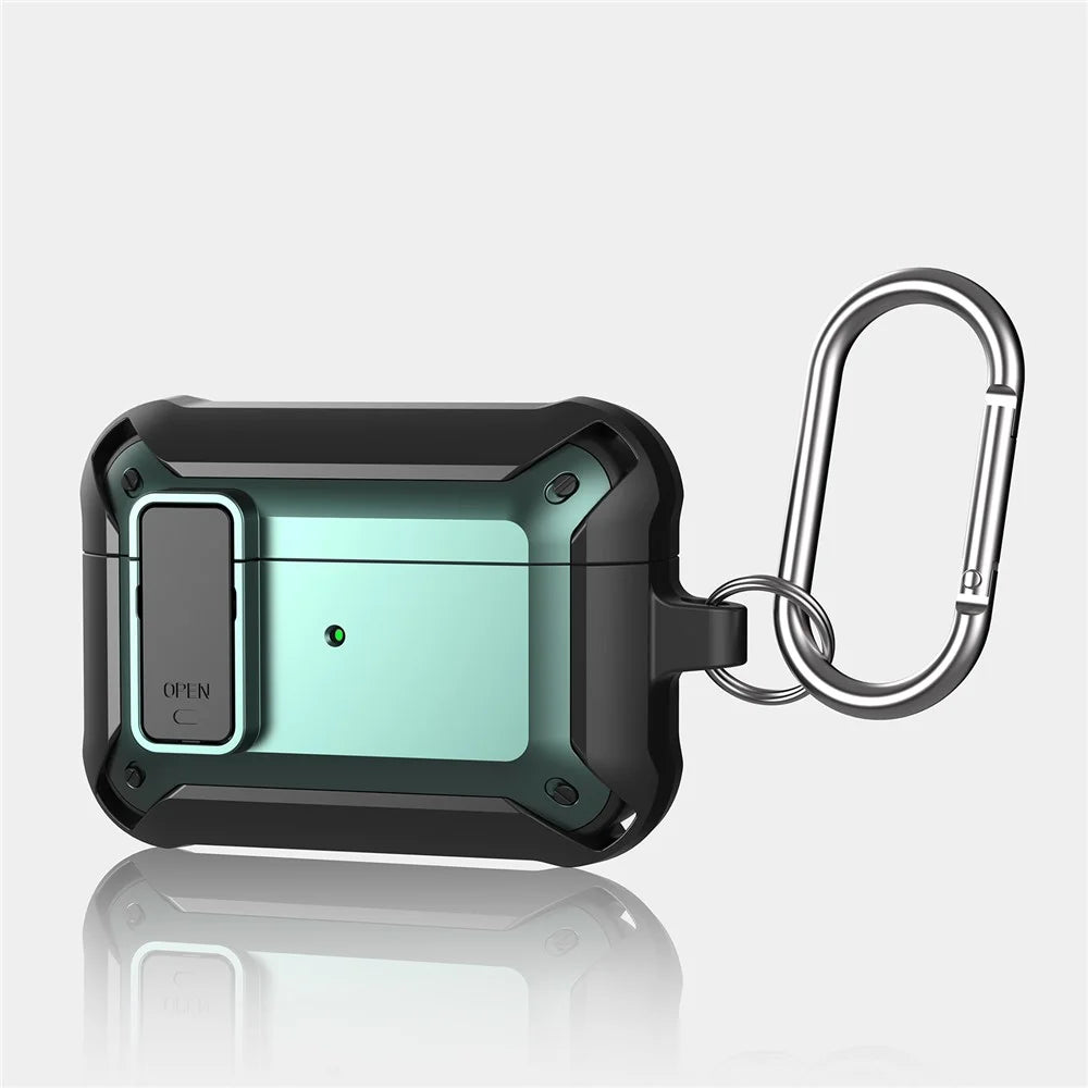 Wireless Earphone Anti-drop TPU+PC Protective Cover Case with Snap-on Lid Design for AirPods Pro - Style 1 - 4