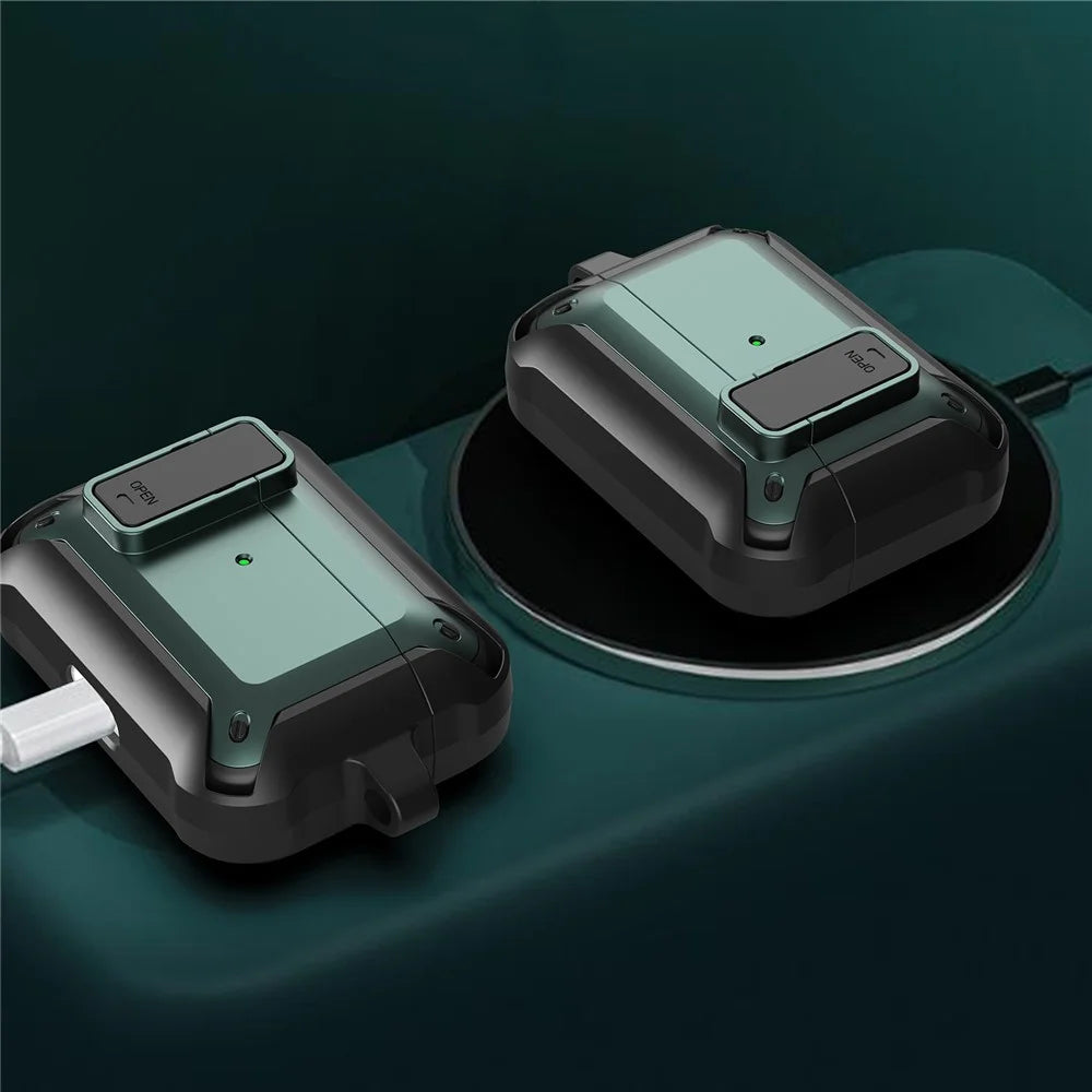 Wireless Earphone Anti-drop TPU+PC Protective Cover Case with Snap-on Lid Design for AirPods Pro - Style 1 - 6