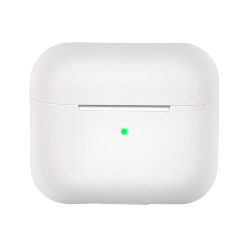 For AirPods 3 Solid Color Bluetooth-compatible Earphone Silicone Protective Case Cover - White - 1