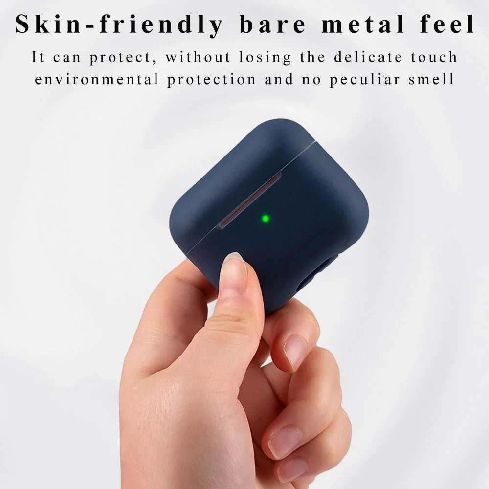 For AirPods 3 Solid Color Bluetooth-compatible Earphone Silicone Protective Case Cover - White - 6