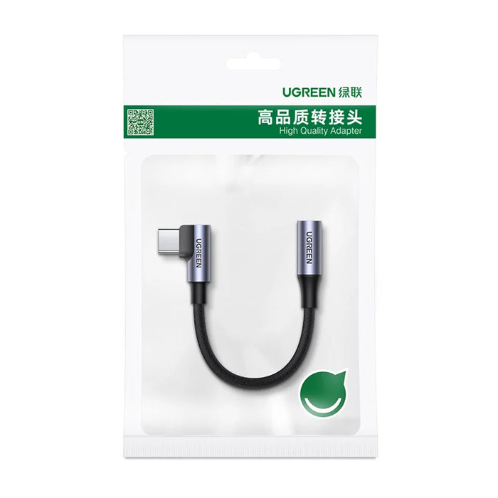 UGREEN 0.1m Right Angle Type C to 3.5mm Jack Male to Female Audio Aux Cable - 7