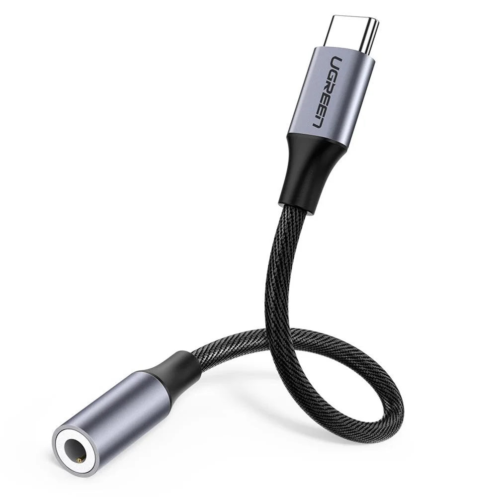 UGREEN 0.1m USB Type-C to 3.5mm Female Headphone Jack Adapter Aux Audio Cable - 1