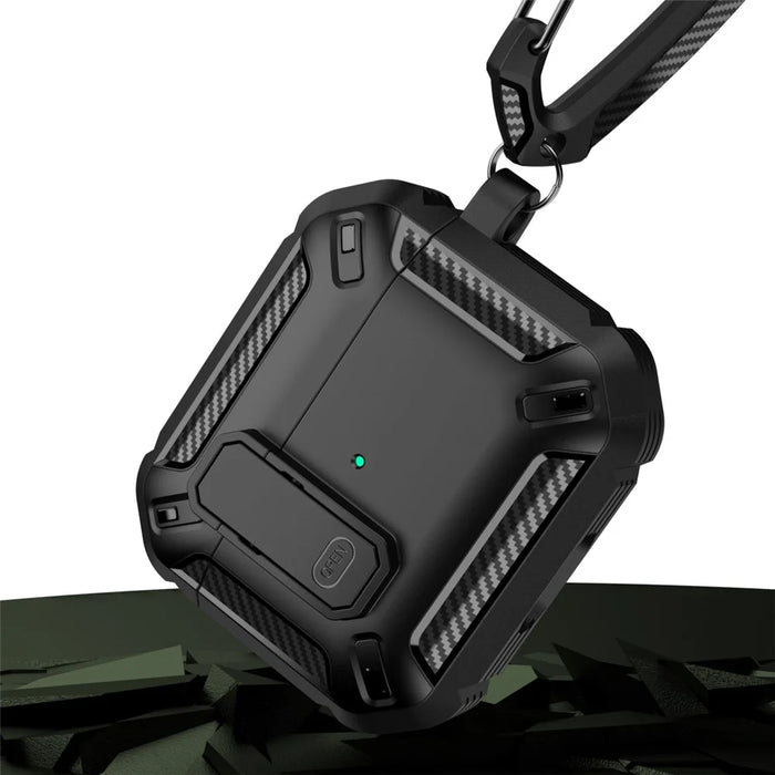 For Apple AirPods 3 TPU + PC Earphone Charging Box Case Anti-fall Protective Cover with Hook - 1 - 5