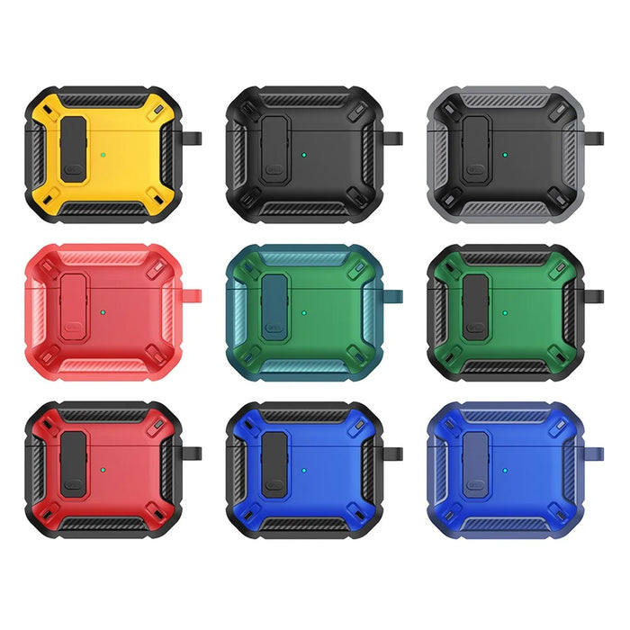 For Apple AirPods 3 TPU + PC Earphone Charging Box Case Anti-fall Protective Cover with Hook - 1 - 7