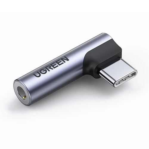 UGREEN For Xiaomi Mi 11 Oneplus 8 Pro Huawei P30 Type C to 3.5mm Jack USB C Elbow Male to Female Audio Headphone Adapter - 1