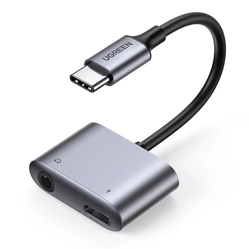 UGREEN For iPad Pro Samsung Note 20 Huawei P40 AUX Converter 2-in-1 USB C Charging and Audio Type C to 3.5mm Headphone Jack Adapter - 1
