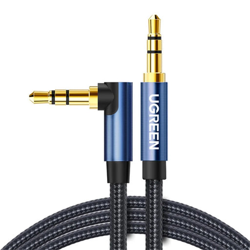 UGREEN 1.5m For Phone Tablet PC Headphone AUX Cord 3.5mm Male to Male Right Angle Audio Extension Cable - 1
