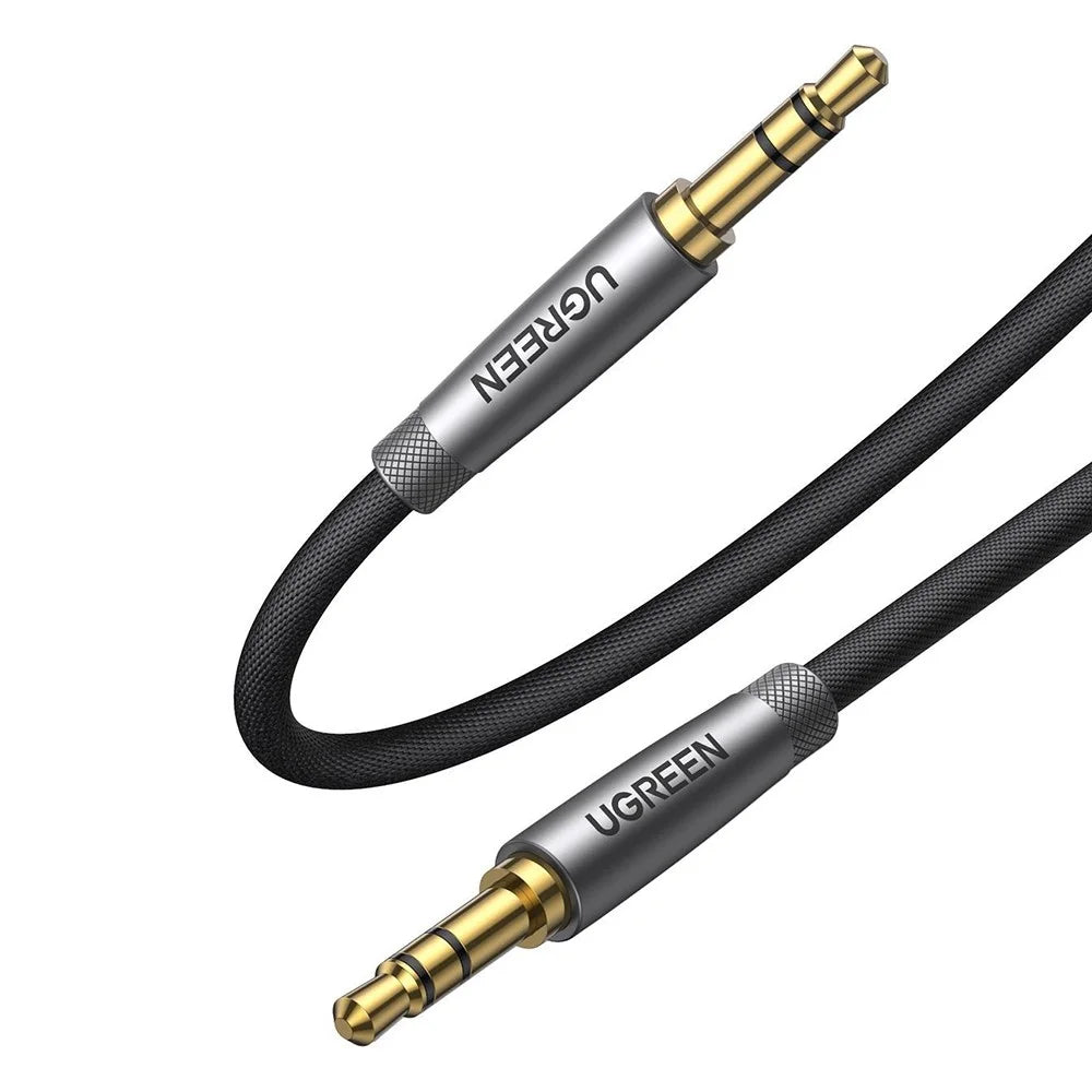 UGREEN 1m 3.5mm Jack Male to Male AUX Cord HiFi Sound Nylon Braided Audio Cable for Car Audio Headphone Speaker Amplifier - 1