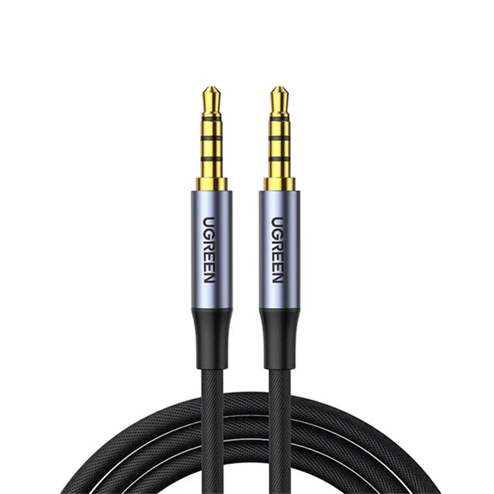 UGREEN 1.5m 3.5mm Aux Cable TRRS Cable Male to Male Audio Stereo Jack HiFi Cable for Cellphone Speaker Car Headphone - 1