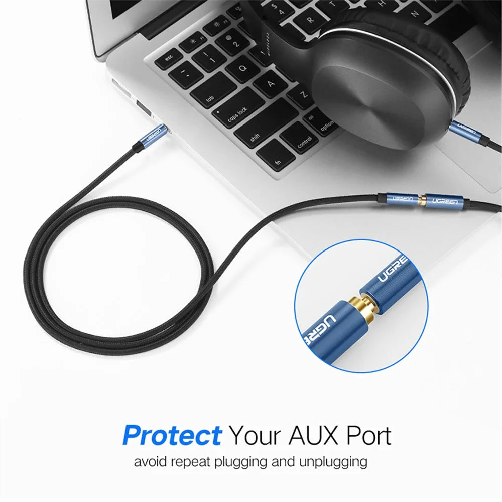 UGREEN 3m 3.5mm Male to Female Audio Extension Cable HiFi AUX Cord - 4