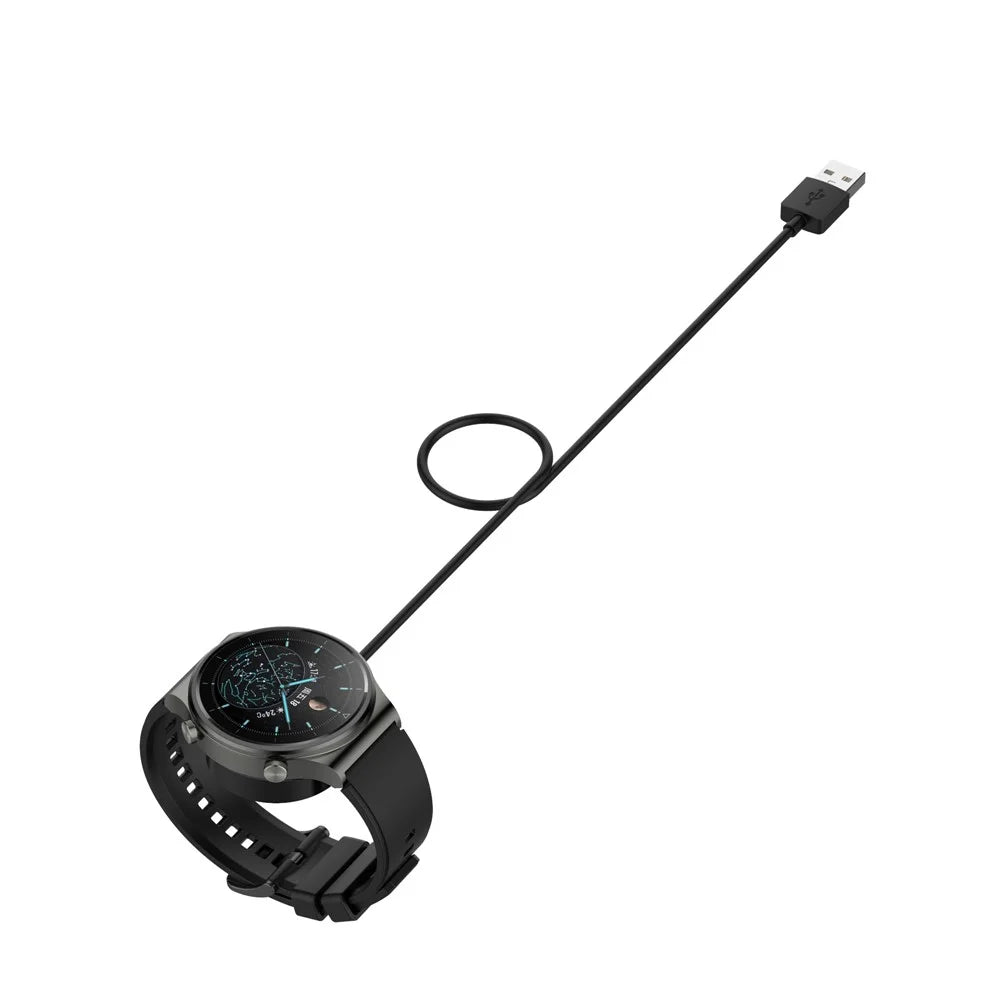 For Huawei Watch D/GT Runner/GT2 Pro Smart Watch Wireless Charger Integrated Charging Base with Cable - Black - 3