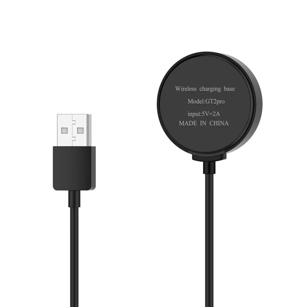 For Huawei Watch D/GT Runner/GT2 Pro Smart Watch Wireless Charger Integrated Charging Base with Cable - Black - 6