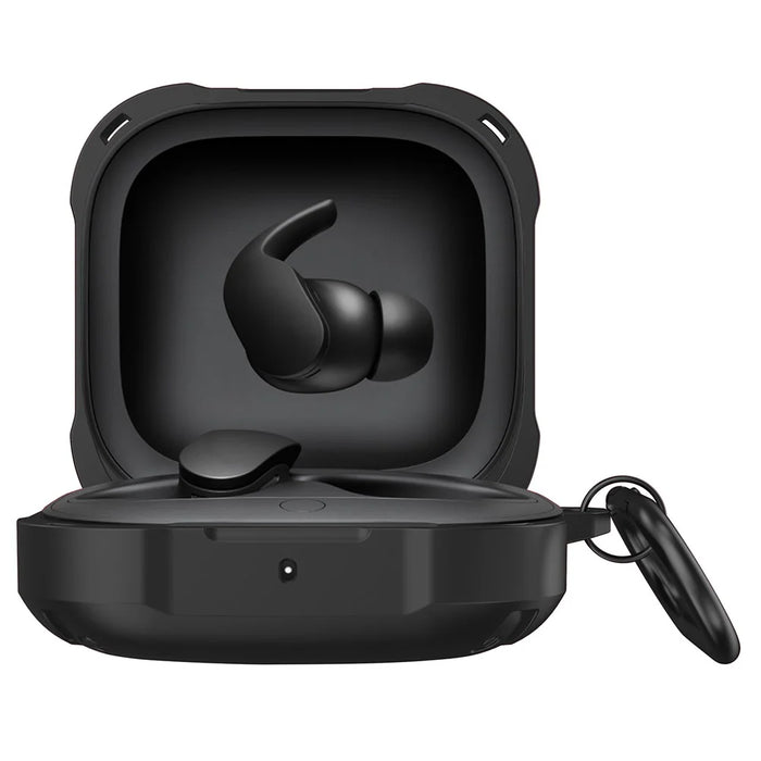 For Beats Fit Pro Earphones Protection Cover TPU+PC Portable Case with Hook - Green - 2