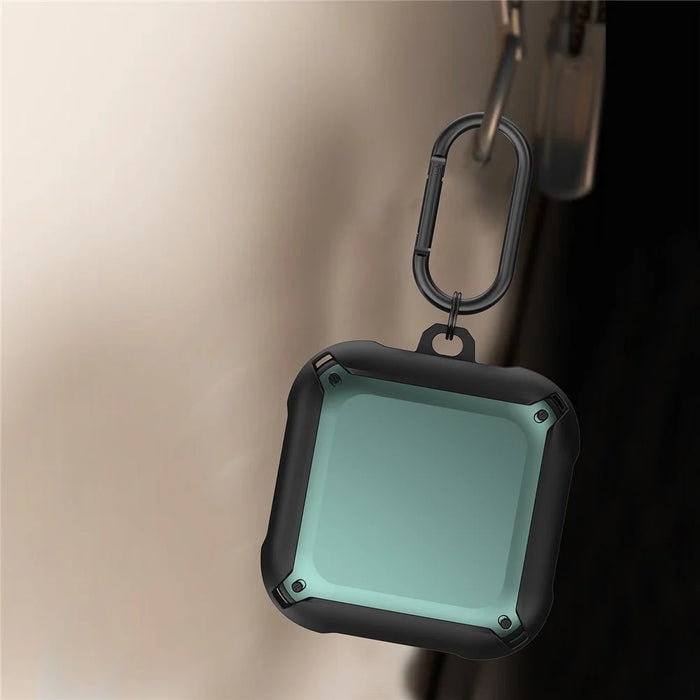 For Beats Fit Pro Earphones Protection Cover TPU+PC Portable Case with Hook - Green - 7