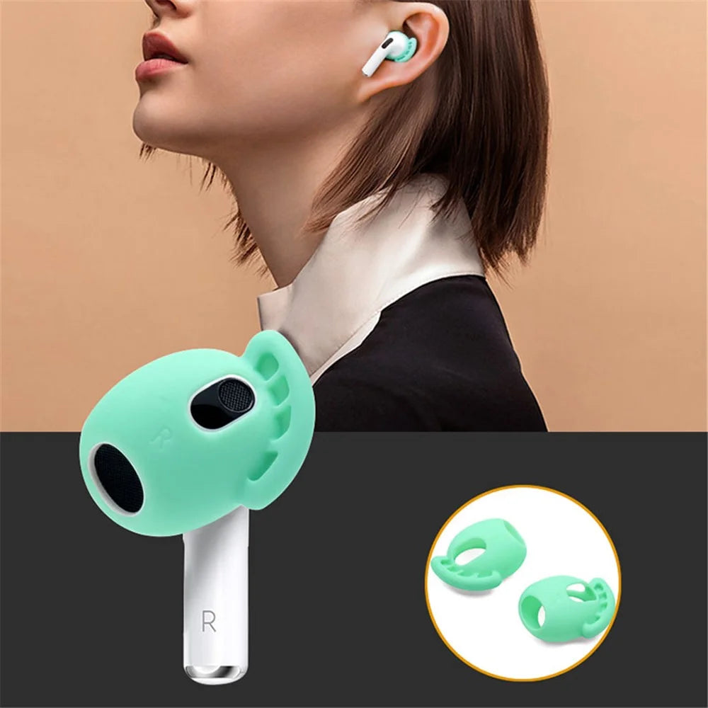 For AirPods 3 (2021) Ear Tips Anti-slip Silicone Earbuds Cover 1Pair In-Ear Wireless Headset Protector - Midnight Blue - 7