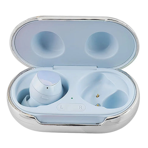 For Samsung Galaxy Buds Electroplating Hard PC Earphone Case Charging Box Protective Cover - Silver - 1
