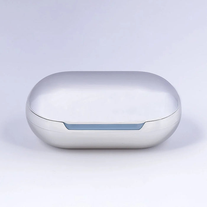 For Samsung Galaxy Buds Electroplating Hard PC Earphone Case Charging Box Protective Cover - Silver - 5