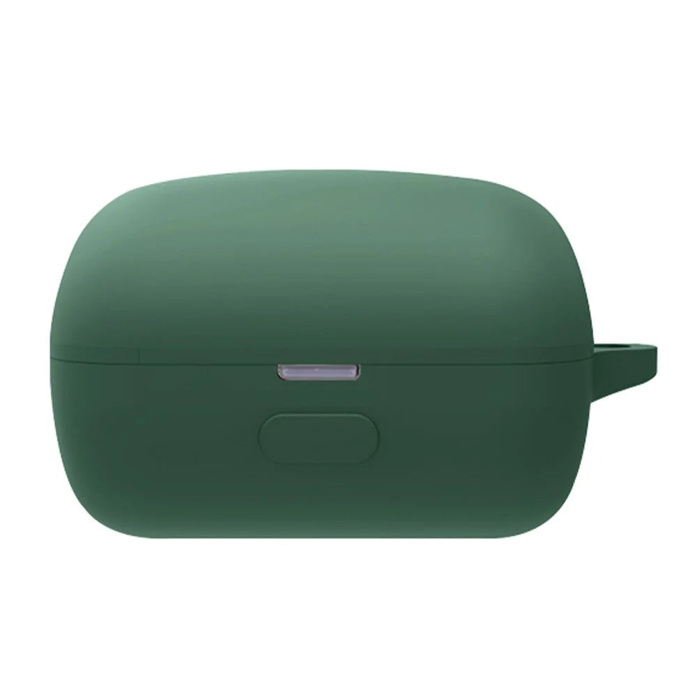 For Sony WF-L900 Earphone Charging Box Silicone Protective Case Bluetooth-compatible Earbuds Cover with Buckle - Blackish Green - 2
