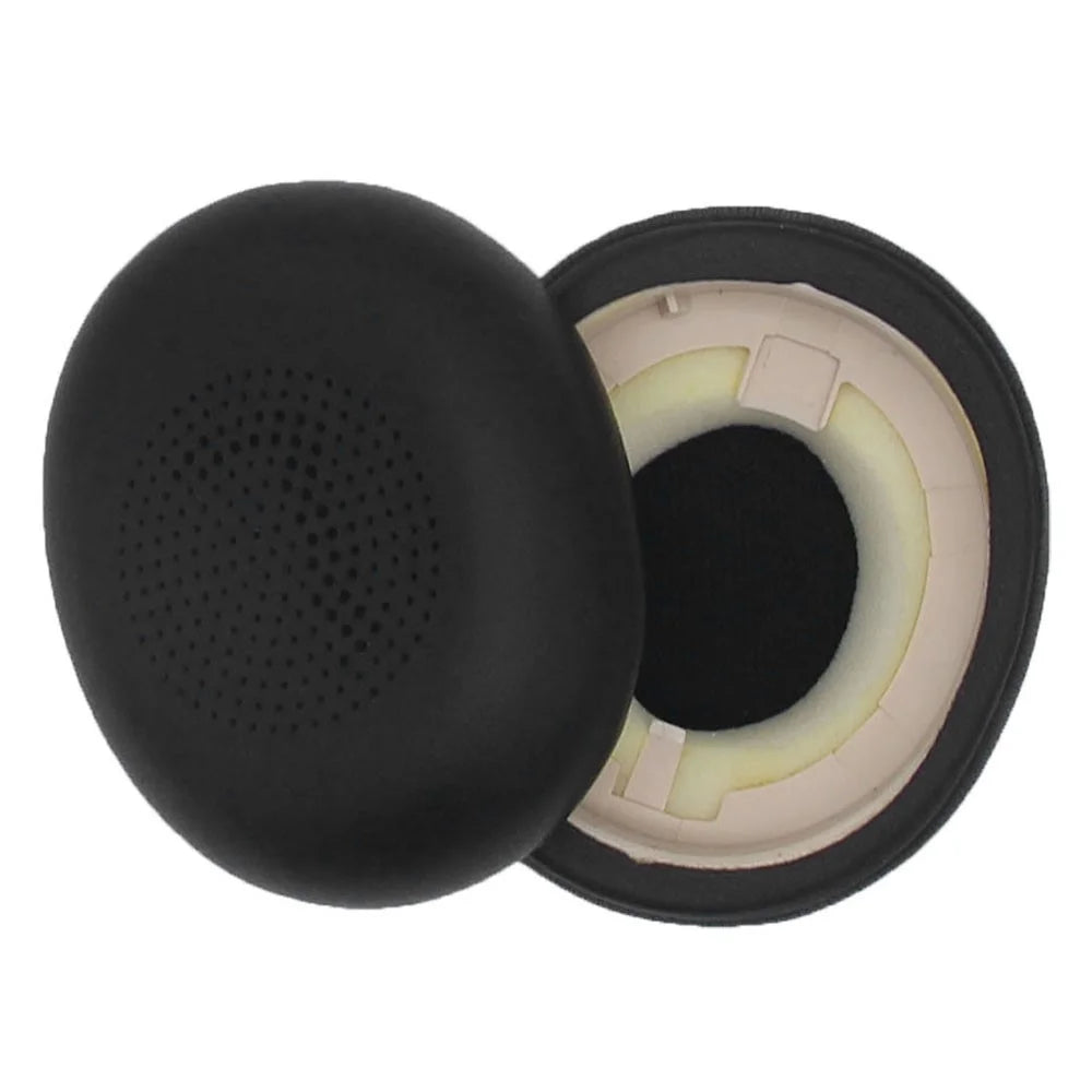 JZF-376 1Pair Protein Leather Ear Cushions Compatible with Jabra ELITE 45h Headset Replacement Ear Pads Cover Headphones Ear Cups - Black - 5