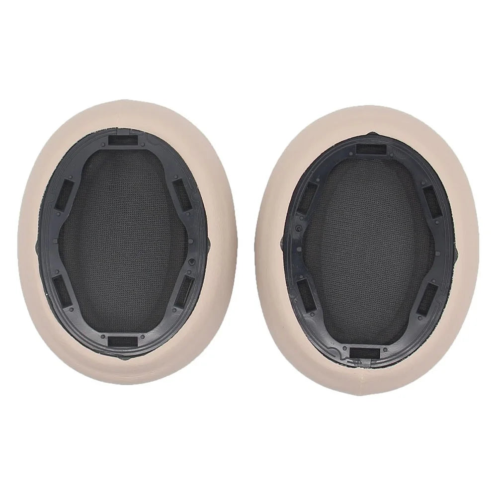 JZF-369 Headset Ear Cushions for Sony WH-H910N Replacement Ear Pads Cover 1Pair Protein Leather Headphones Ear Cups - Beige - 3