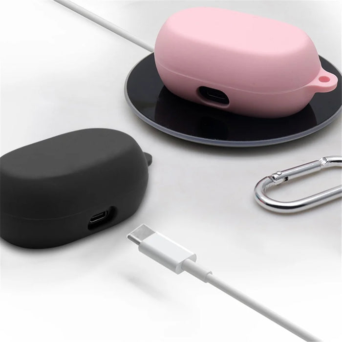 For Jabra Elite 7 Active / 7 Pro Case Cover Portable Protective Case Earbuds Soft Silicone Protector with Keychain - White - 3