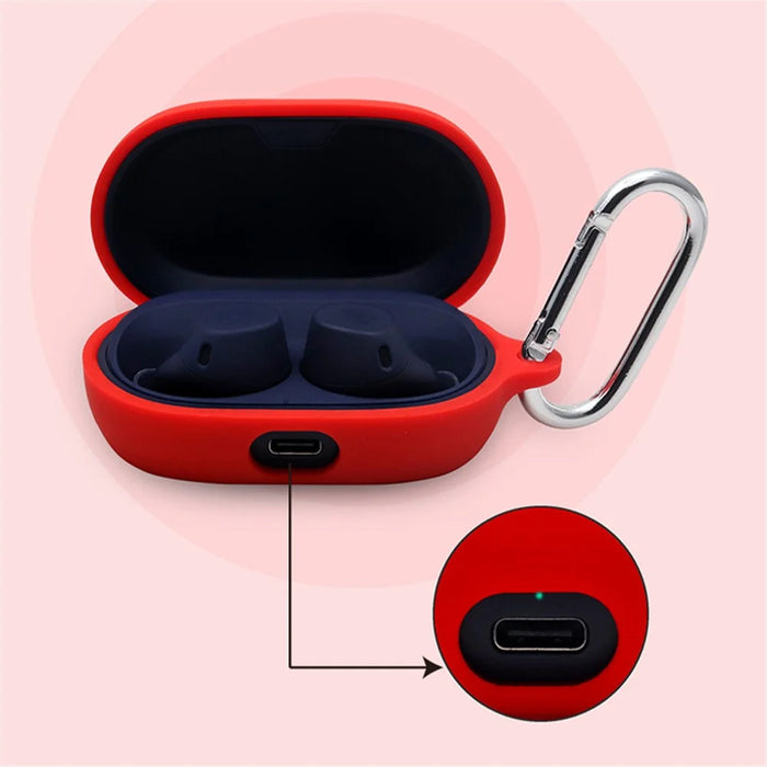 For Jabra Elite 7 Active / 7 Pro Case Cover Portable Protective Case Earbuds Soft Silicone Protector with Keychain - White - 4