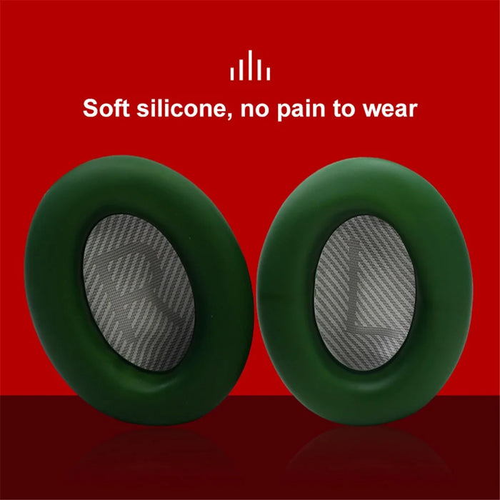 For Bose QuietComfort 35 II 1 Pair Silicone Case Headphone Ear Pads Protective Cover - Red - 5