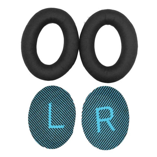 JZF-236 For Bose QC25/QC15/QC35 Ear Pads Foam Protein Leather Ear Cushions 1Pair Replacement Headset Ear Cups - Blue - 1