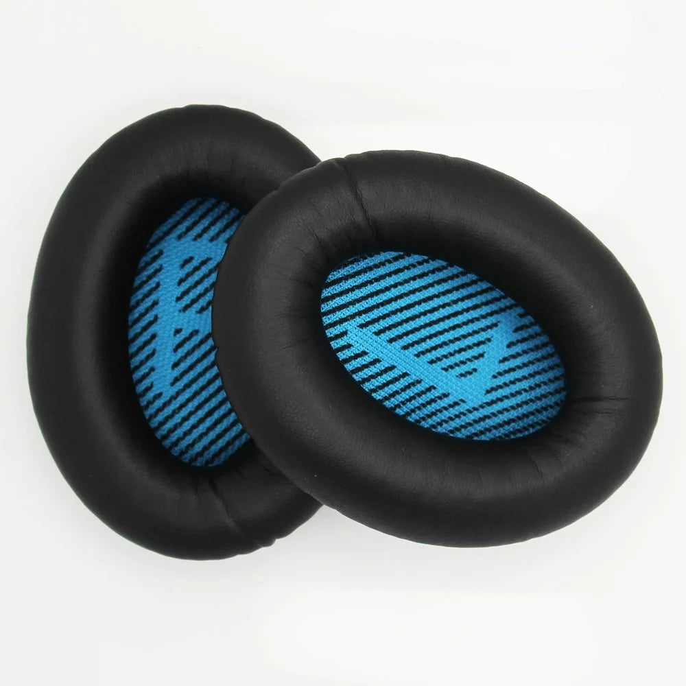 JZF-236 For Bose QC25/QC15/QC35 Ear Pads Foam Protein Leather Ear Cushions 1Pair Replacement Headset Ear Cups - Blue - 3