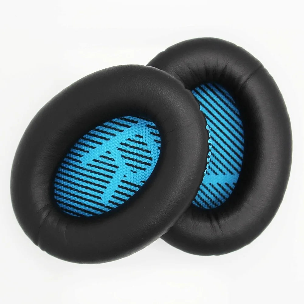 JZF-236 For Bose QC25/QC15/QC35 Ear Pads Foam Protein Leather Ear Cushions 1Pair Replacement Headset Ear Cups - Blue - 4