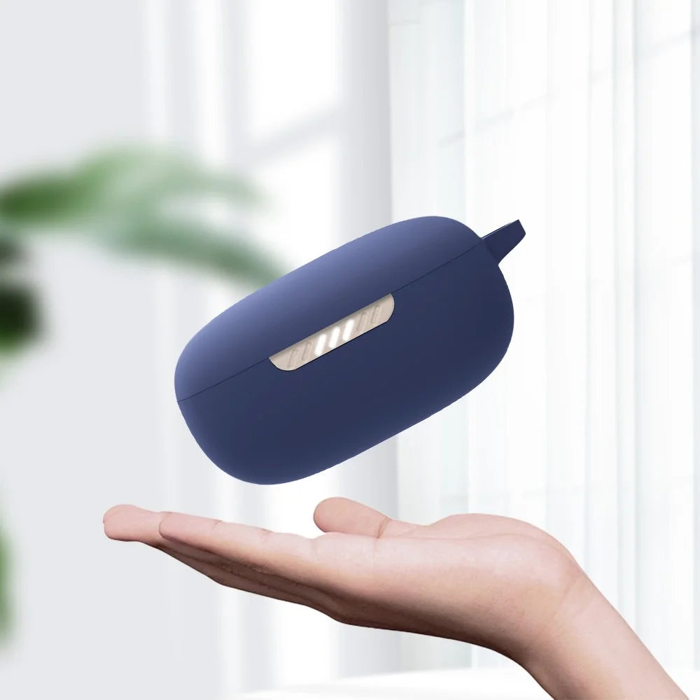 Silicone Protective Case for JBL Live Pro+ TWS, Earphone Charging Box Anti-scratch Dustproof Shell Cover - Dark Blue - 2