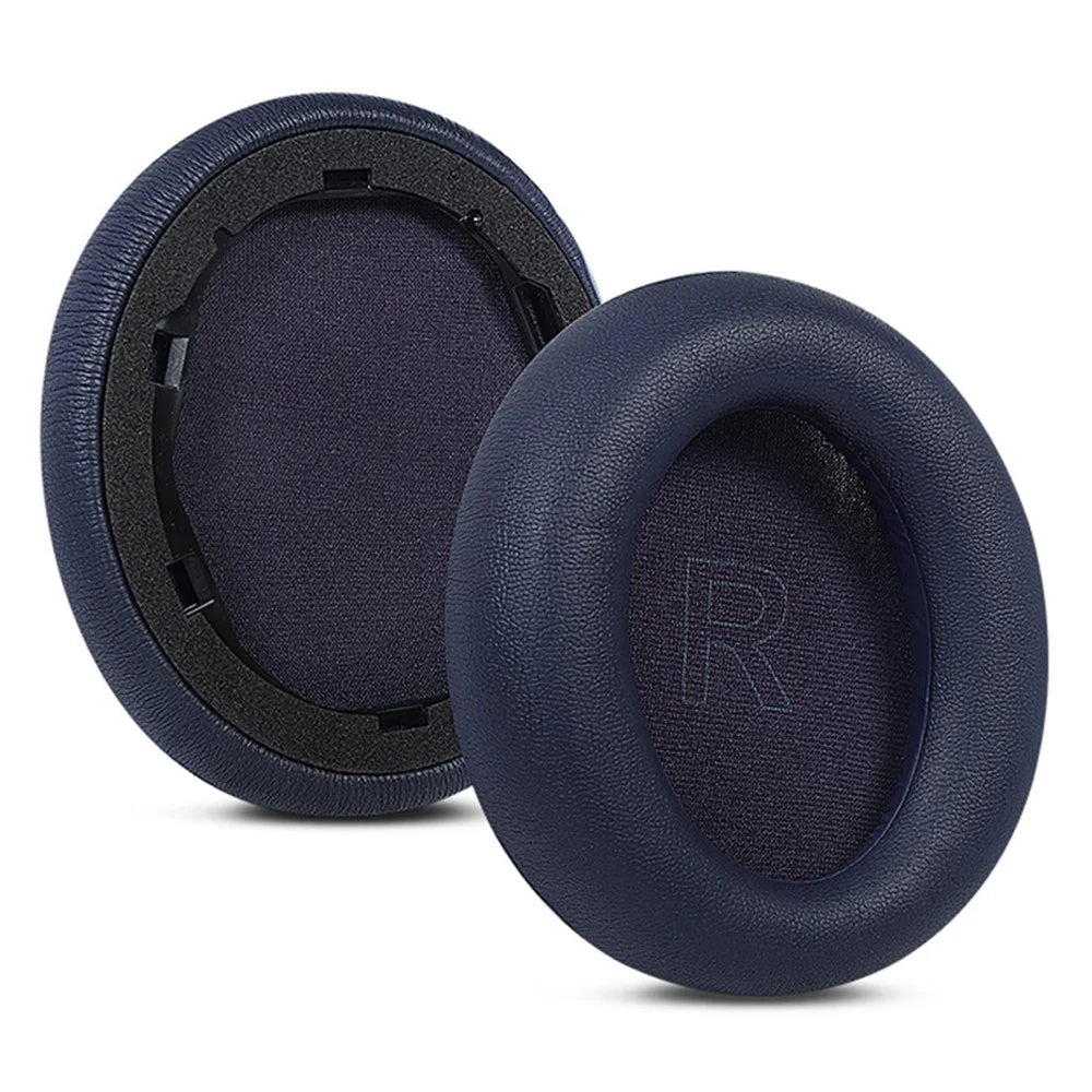 For Anker Soundcore Life Q35 1 Pair Replacement Headphone Earpads Cushion Soft Breathable Headset Protein Leather Earmuffs - Blue - 1