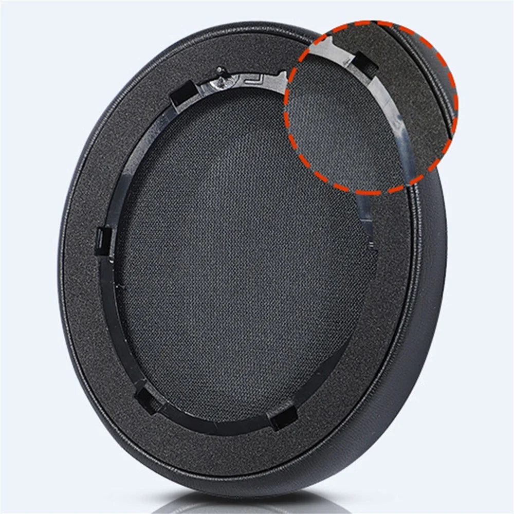 For Anker Soundcore Life Q35 1 Pair Replacement Headphone Earpads Cushion Soft Breathable Headset Protein Leather Earmuffs - Blue - 4