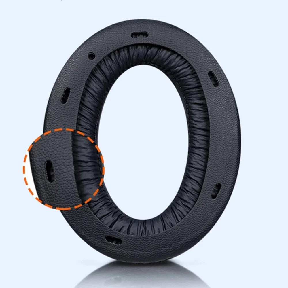 1 Pair Replacement Earpads for Sony WH-XB910N Headphone Soft Sponge Leahter Cushion Pads - Black - 4