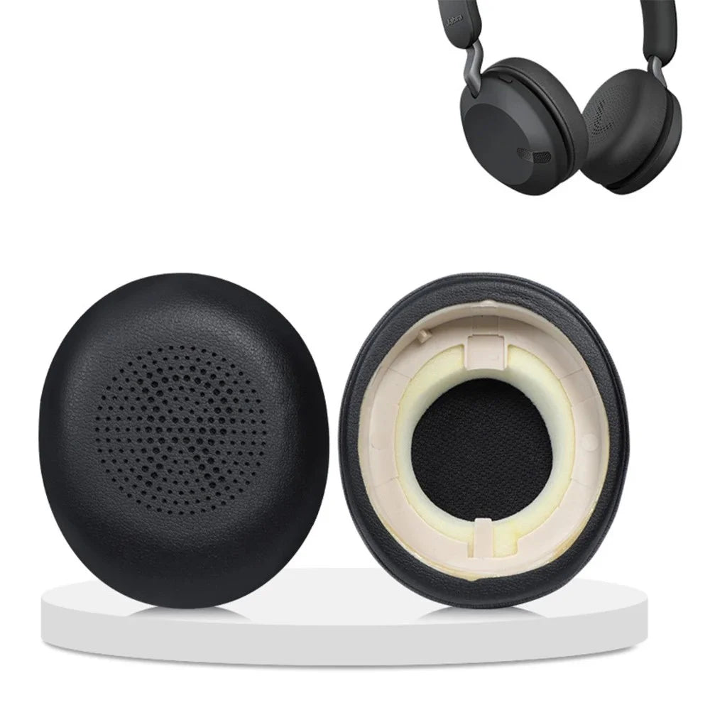 1 Pair Earpads Replacement for Jabra Elite 45h Protein Leather + Memory Foam Ear Cushion Cups - 2