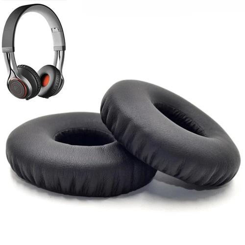 1 Pair for Jabra Revo Wireless On-Ear Bluetooth-compatible Headset Plain Protein Leather Ear Pads Replacement Parts Earmuff Cover Cushion - Black - 1