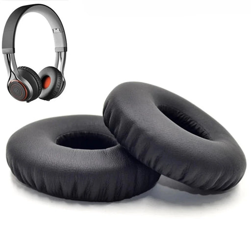 1 Pair for Jabra Revo Wireless On-Ear Bluetooth-compatible Headset Plain Protein Leather Ear Pads Replacement Parts Earmuff Cover Cushion - Black - 1
