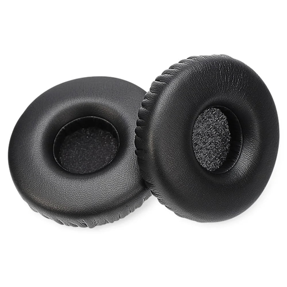 1 Pair for Jabra Revo Wireless On-Ear Bluetooth-compatible Headset Plain Protein Leather Ear Pads Replacement Parts Earmuff Cover Cushion - Black - 4
